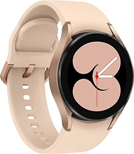 Beige smartwatch met ronde wijzerplaat