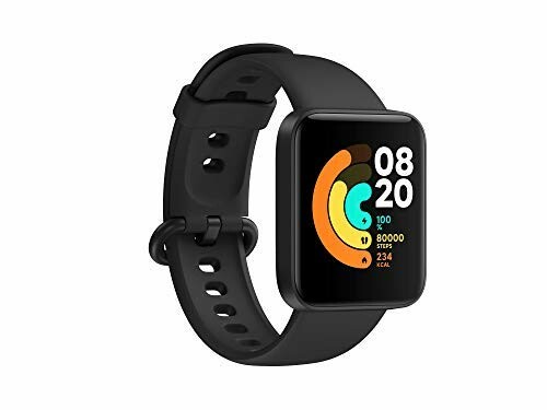 Zwarte smartwatch met kleurrijk display