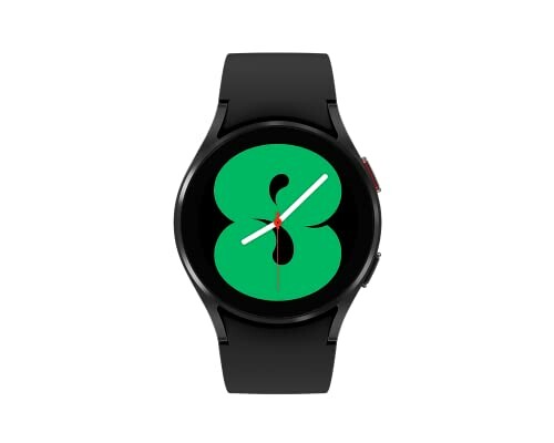 Zwart horloge met groen display en een minimalistisch ontwerp.