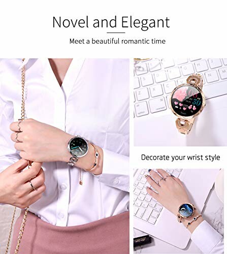 Vrouw draagt een elegante smartwatch