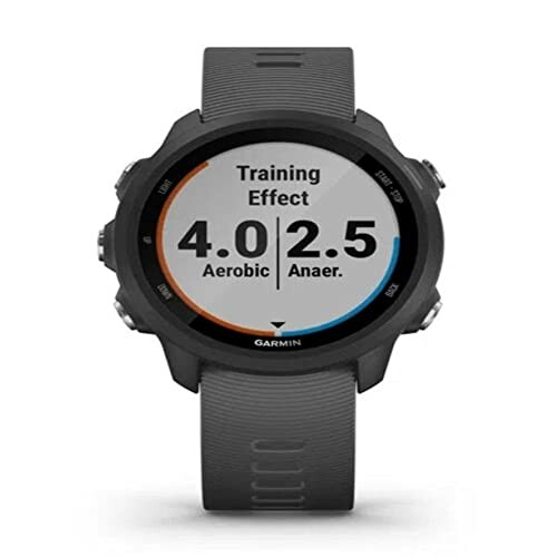 Zwart Garmin horloge met trainingsweergave