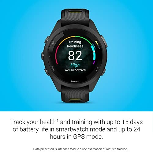 Smartwatch met trainingsbereidheid en batterijduur.