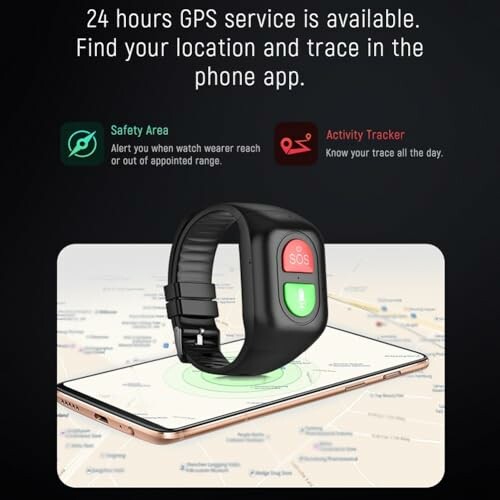 GPS-horloge met SOS-knop en app-functies