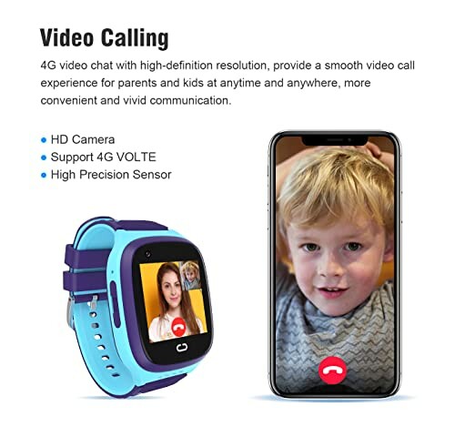 Smartwatch en smartphone met videobeloptie voor kinderen