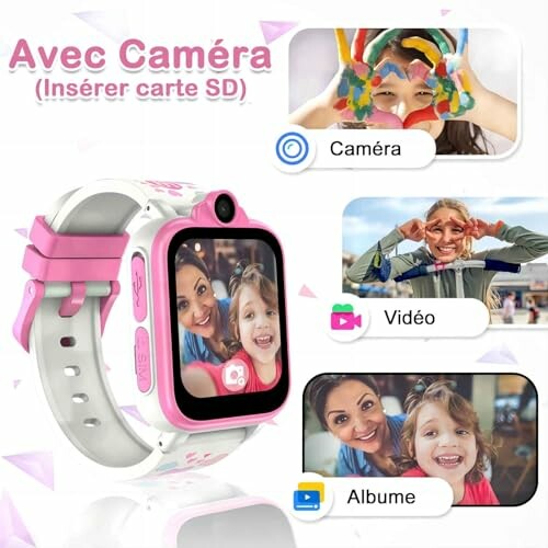 Kindersmartwatch met camera en videofuncties.