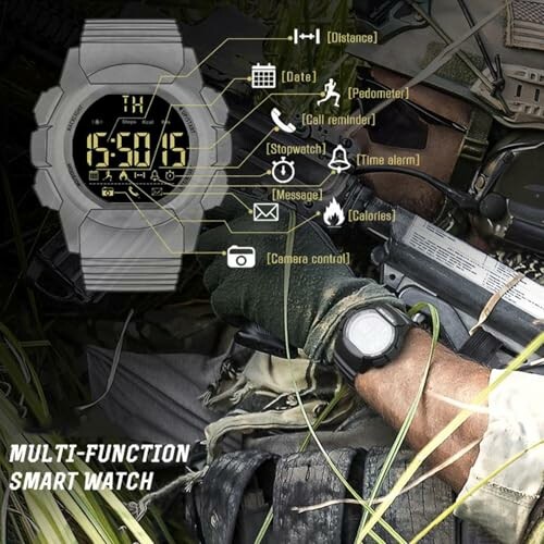 Militaire smartwatch met meerdere functies en display