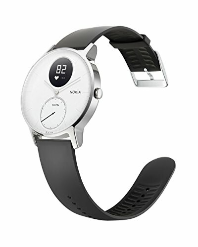 Nokia smartwatch met zwart bandje en gezondheidsmonitor