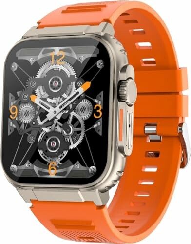 Oranje smartwatch met sportief design