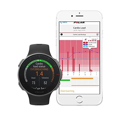 Polar smartwatch en telefoon met cardio-app