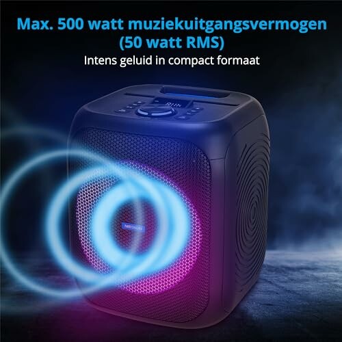 Draagbare luidspreker met maximaal 500 watt vermogen