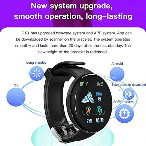 Smartwatch met D18 firmware-upgrade en app-systeem