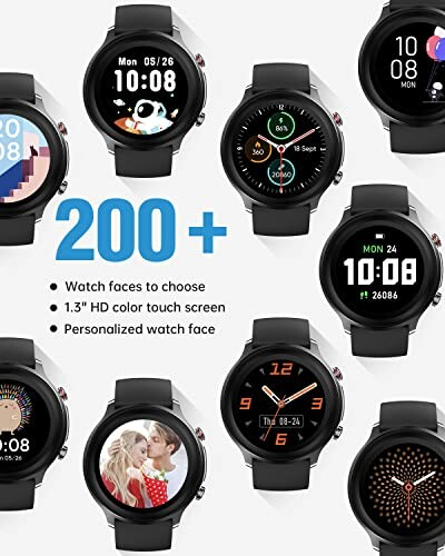 Verschillende wijzerplaten op een smartwatch