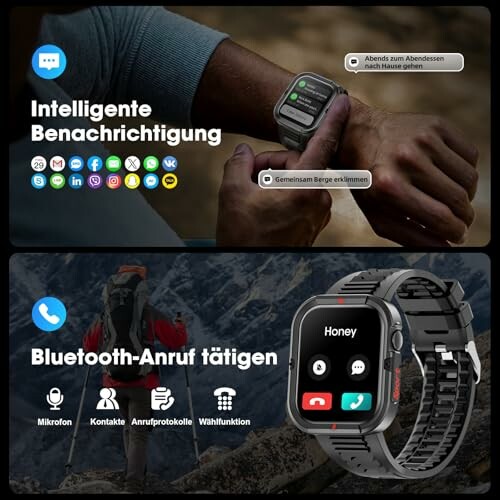 Smartwatch met meldingen en belopties