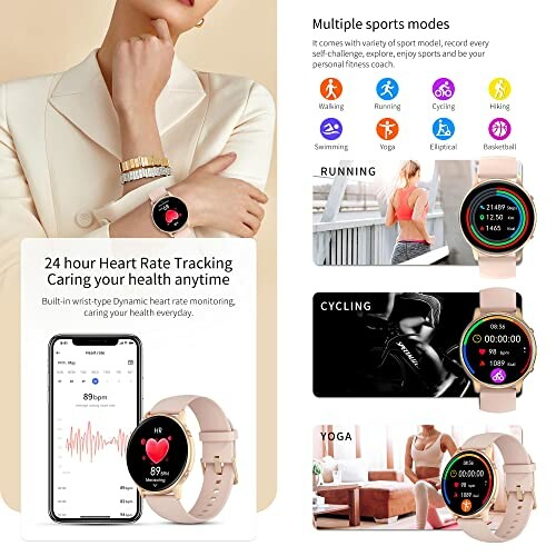 Smartwatch met gezondheids- en fitnessfuncties