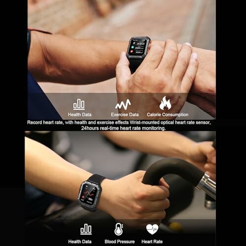 Smartwatch meet hartslag en gezondheid.