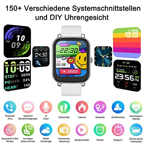 Verschillende smartwatch interfaces en functies