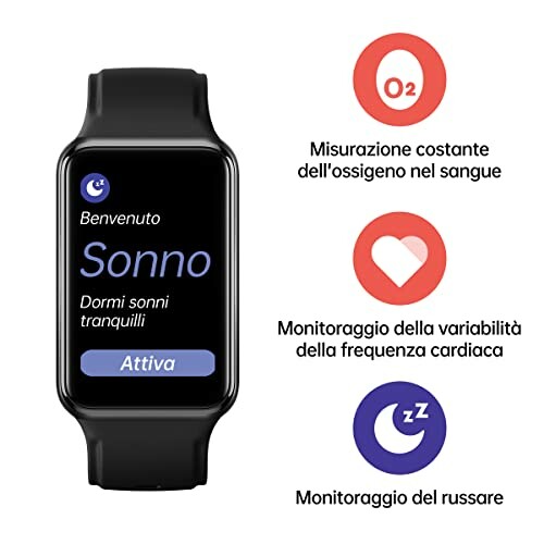 Smartwatch met slaap- en gezondheidsfuncties.