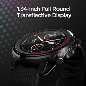 Smartwatch met 1,34-inch rond transflectief scherm