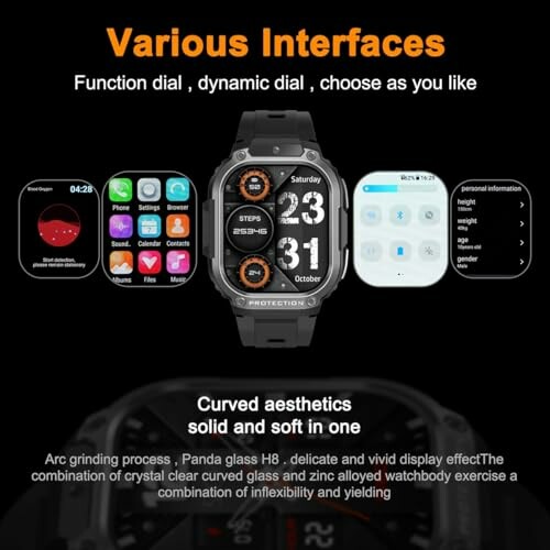 Verschillende interfaces van een smartwatch