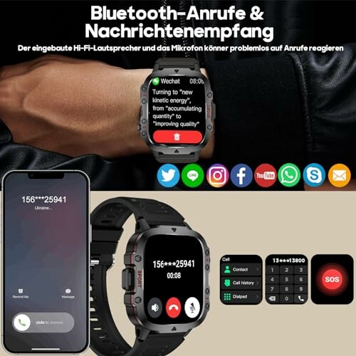 Aoekne Smartwatch voor Heren