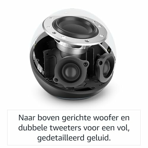 Ronde luidspreker met woofer en dubbele tweeters voor optimale geluidskwaliteit